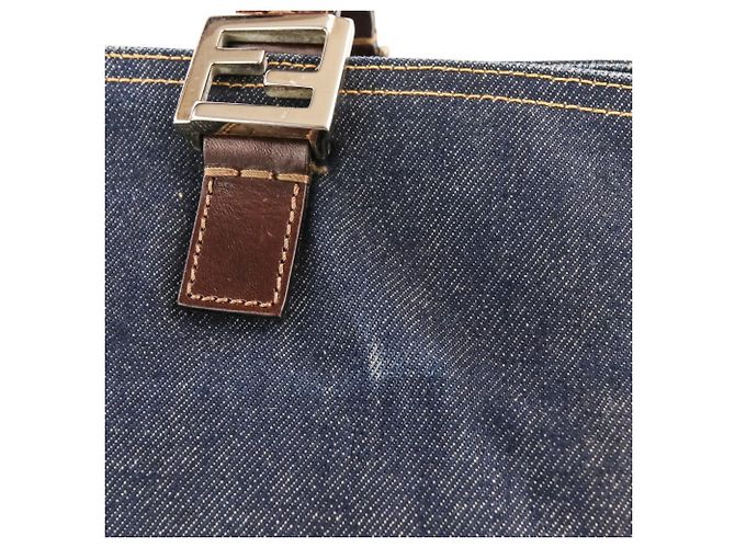 Fendi Vintage Denim Tote Bag Marineblau - Ansicht 15
