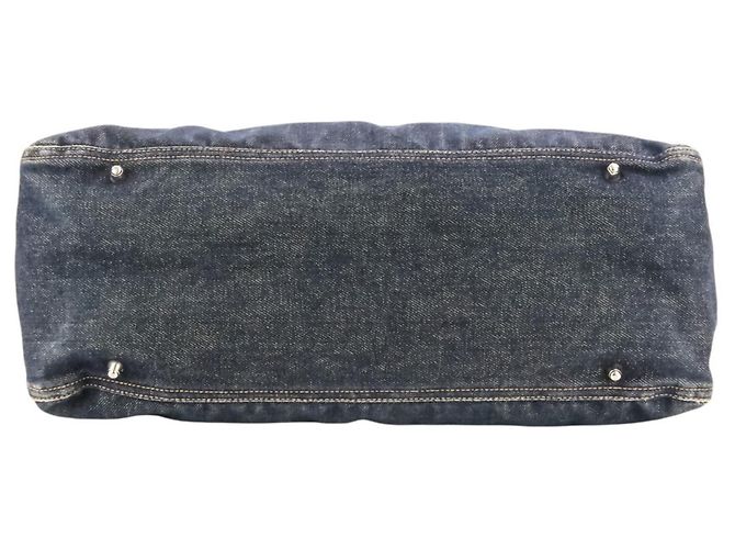 Fendi Vintage Denim Tote Bag Marineblau - Ansicht 4