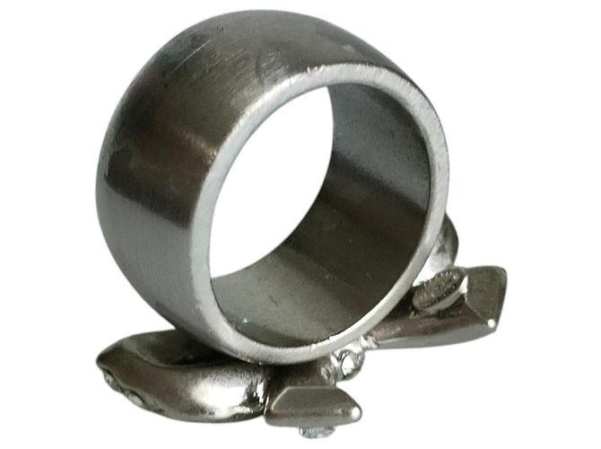Chanel Ring mit Strass-Schleifenmotiv Silber - Ansicht 4