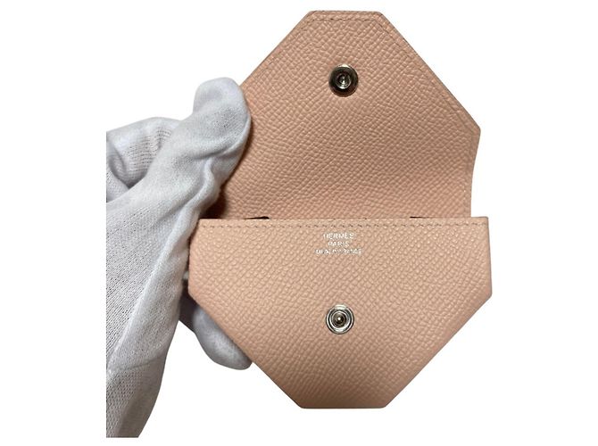 Hermès Monedero HERMES Le Vingt-Quatre en Rose Eglantine Rosa - vista 5