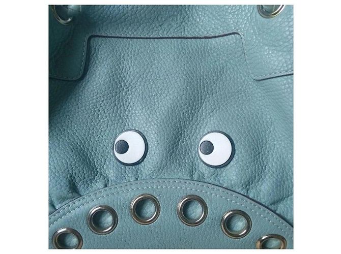 Anya Hindmarch Borsa Tote Cartoon Eyes Mint Bianco sporco Verde chiaro - vista 9