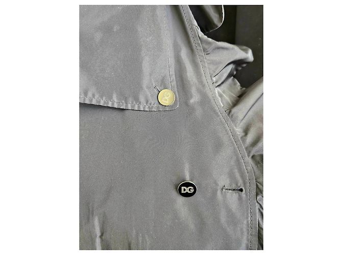 Dolce & Gabbana Trenchcoat mit Rüschen und Leopardenfutter Schwarz Leopardenprint - Ansicht 3