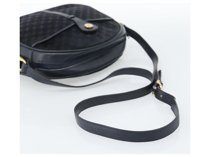16 Céline Borsa a tracolla CELINE in tela Macadam e pelle scamosciata Navy Gold Auth 187378 D'oro Blu navy - vista 7