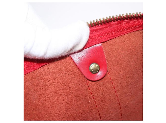 LOUIS VUITTON Epi Keepall 50 Boston Bag Red M42967 LV Auth 187026 Rosso - vista 12