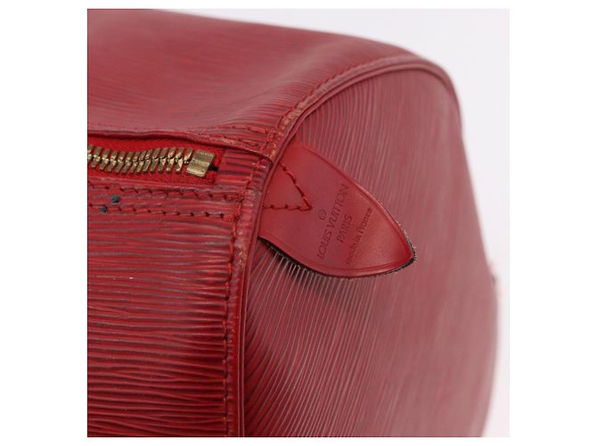 LOUIS VUITTON Epi Keepall 50 Boston Bag Red M42967 LV Auth 187026 Rosso - vista 18