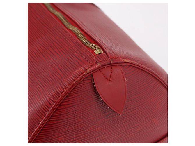 LOUIS VUITTON Epi Keepall 50 Boston Bag Red M42967 LV Auth 187026 Rosso - vista 21