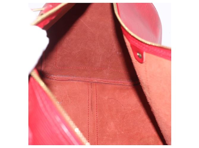 LOUIS VUITTON Epi Keepall 50 Boston Bag Red M42967 LV Auth 187026 Rosso - vista 23