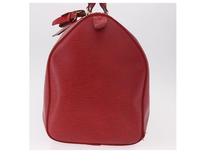 LOUIS VUITTON Epi Keepall 50 Boston Bag Red M42967 LV Auth 187026 Rosso - vista 3