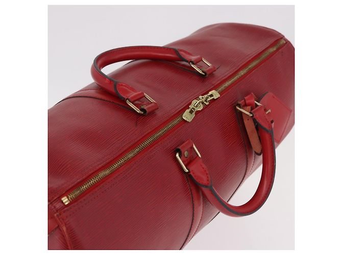 LOUIS VUITTON Epi Keepall 50 Boston Bag Red M42967 LV Auth 187026 Rosso - vista 7