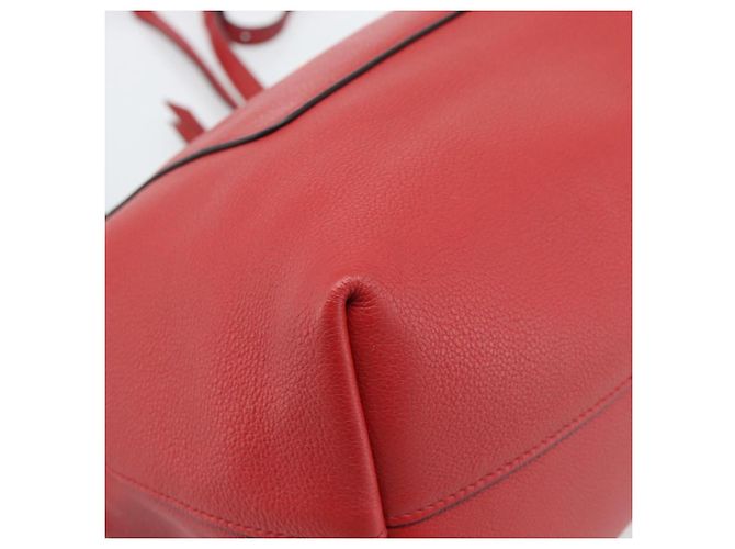 Borsa Tote PRADA in pelle rosso oro Auth 186125A D'oro - vista 14