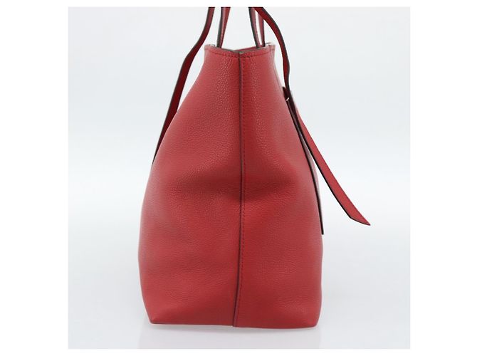 Borsa Tote PRADA in pelle rosso oro Auth 186125A D'oro - vista 3