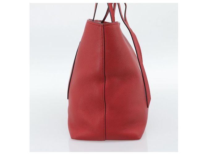 Borsa Tote PRADA in pelle rosso oro Auth 186125A D'oro - vista 4