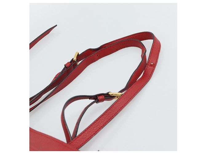 Borsa Tote PRADA in pelle rosso oro Auth 186125A D'oro - vista 8