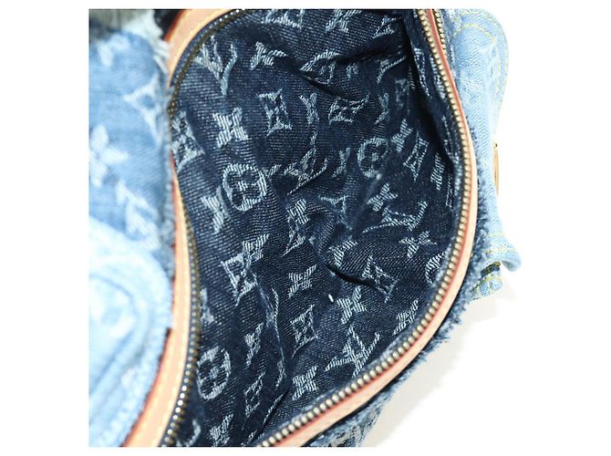 LOUIS VUITTON Monogram Patchwork Denim Bowery Bag Blue M95376 LV Auth am11889SM Azul - vista 21