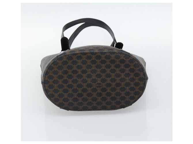 Céline Borsa Tote CELINE Macadam in tela PVC e pelle nera e oro Auth 185998 Nero D'oro - vista 9