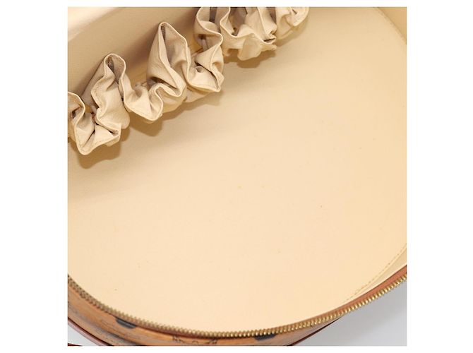 MCM Vicetos Logogram Vanity Hand Bag PVC Leather 2way Brown Gold Auth SW2380A Golden - view 20