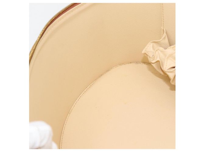 MCM Vicetos Logogram Vanity Hand Bag PVC Leather 2way Brown Gold Auth SW2380A Golden - view 22