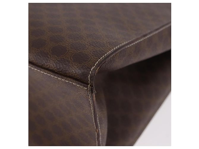 Céline Borsa Tote CELINE Macadam in tela PVC e pelle marrone beige oro Autentica am11883V D'oro - vista 13