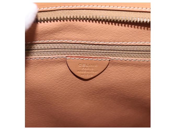 Céline Borsa Tote CELINE Macadam in tela PVC e pelle marrone beige oro Autentica am11883V D'oro - vista 16