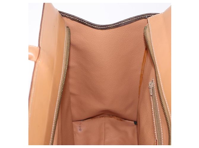 Céline Borsa Tote CELINE Macadam in tela PVC e pelle marrone beige oro Autentica am11883V D'oro - vista 19