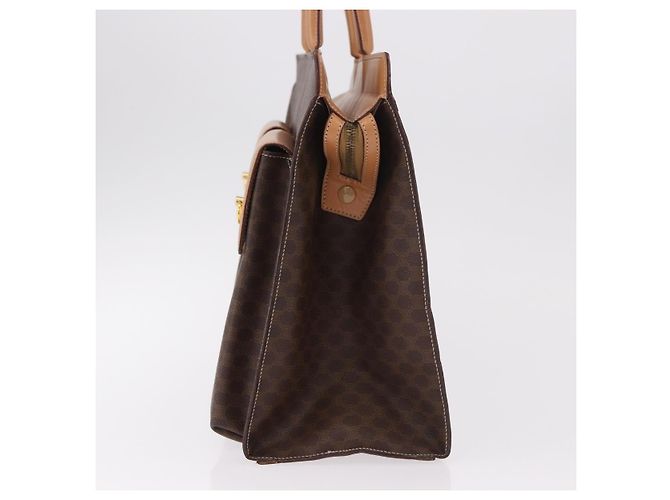 Céline Borsa Tote CELINE Macadam in tela PVC e pelle marrone beige oro Autentica am11883V D'oro - vista 4