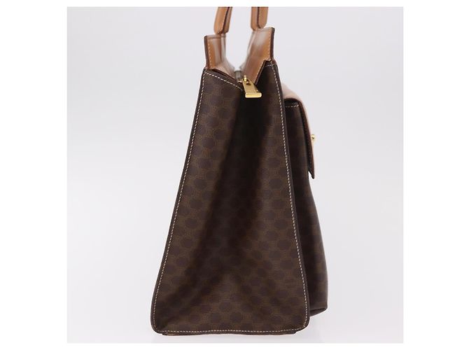 Céline Borsa Tote CELINE Macadam in tela PVC e pelle marrone beige oro Autentica am11883V D'oro - vista 5