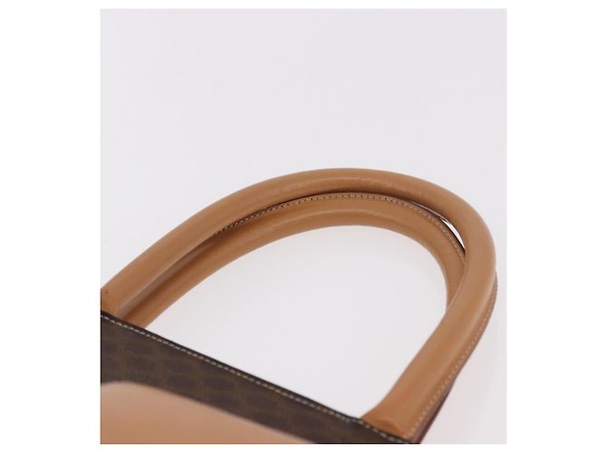 Céline Borsa Tote CELINE Macadam in tela PVC e pelle marrone beige oro Autentica am11883V D'oro - vista 8