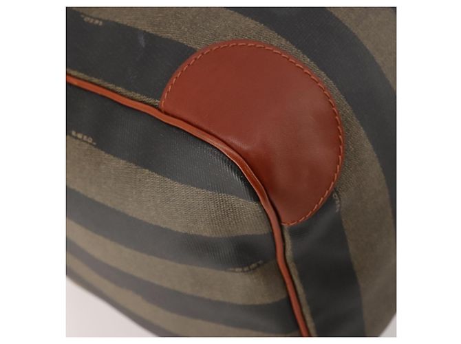 Pequin FENDI Boston Bag aus Pecan Canvas PVC Schwarz Braun Authentisch am11753 - Ansicht 16