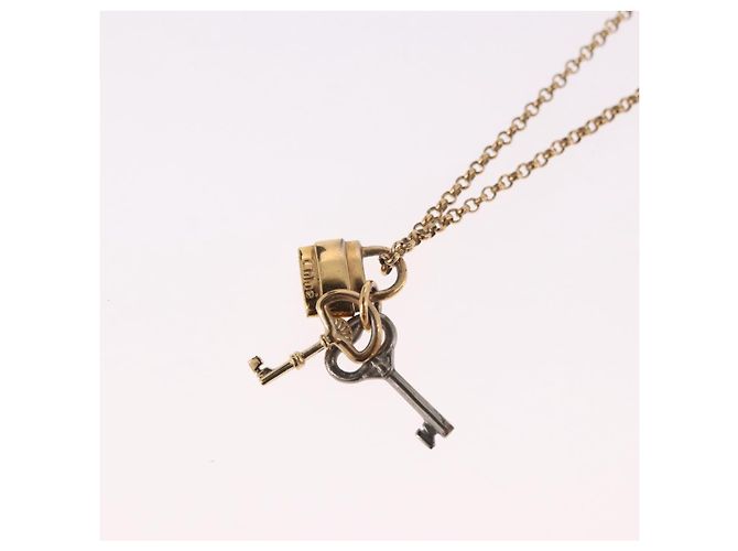 Chloé Collana Chloe metallo Gold Auth SW2372 D'oro - vista 9