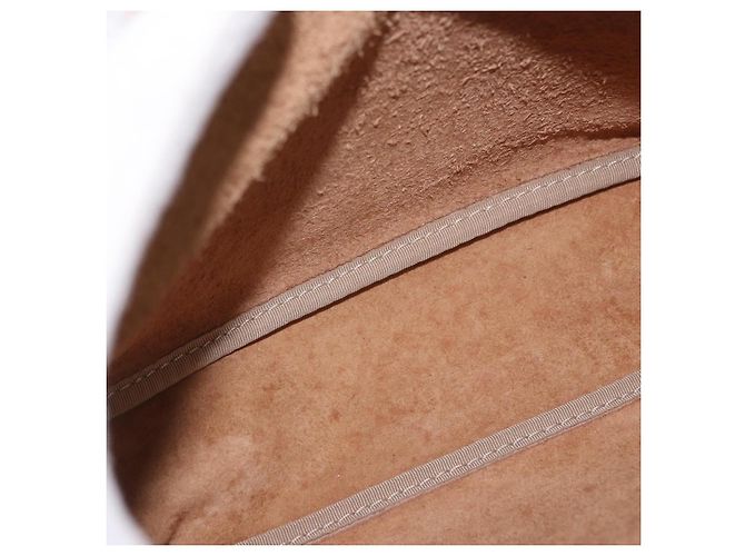 Borsa a Spalla LOEWE Anagram in Pelle Beige Oro Auth 186856 D'oro - vista 11