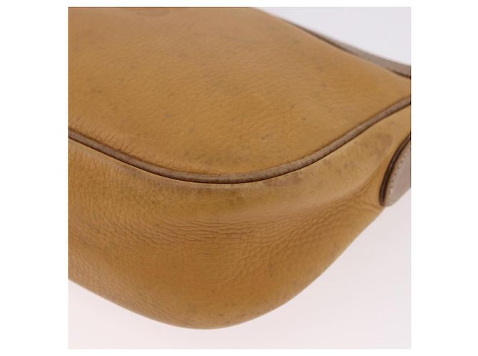 Borsa a Spalla LOEWE Anagram in Pelle Beige Oro Auth 186856 D'oro - vista 14
