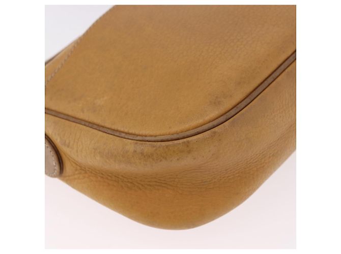 Borsa a Spalla LOEWE Anagram in Pelle Beige Oro Auth 186856 D'oro - vista 15