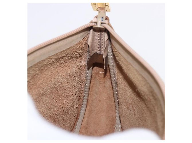 Borsa a Spalla LOEWE Anagram in Pelle Beige Oro Auth 186856 D'oro - vista 19
