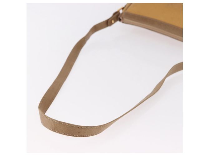 Borsa a Spalla LOEWE Anagram in Pelle Beige Oro Auth 186856 D'oro - vista 7