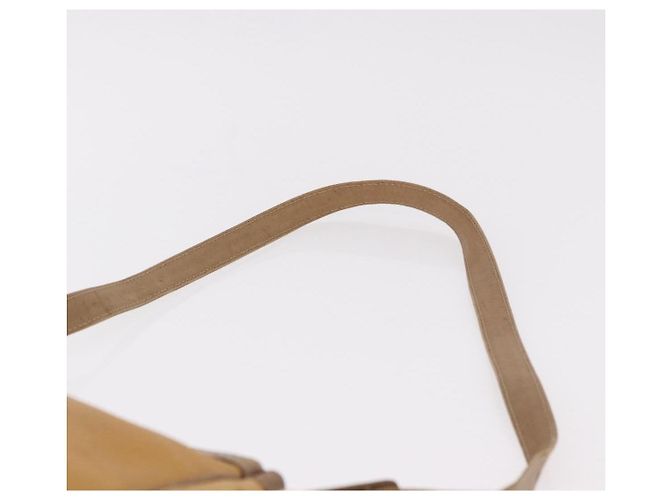Borsa a Spalla LOEWE Anagram in Pelle Beige Oro Auth 186856 D'oro - vista 8