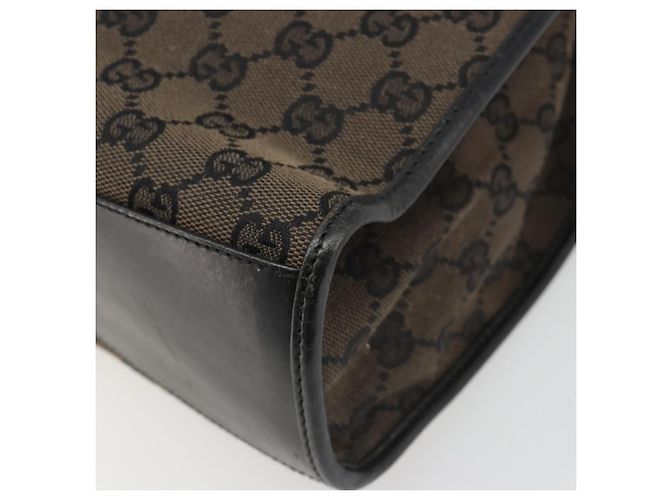 Borsa Tote GUCCI GG Canvas Jackie Dark Brown Silver 002 1064 3444 Auth 187330 - vista 10