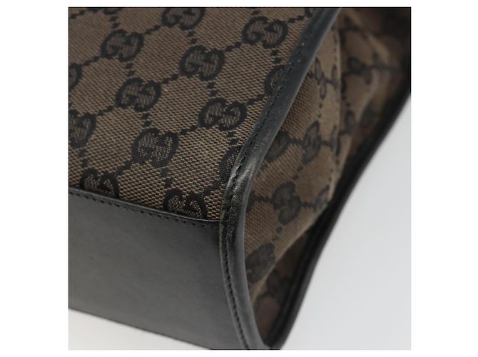 Borsa Tote GUCCI GG Canvas Jackie Dark Brown Silver 002 1064 3444 Auth 187330 - vista 12