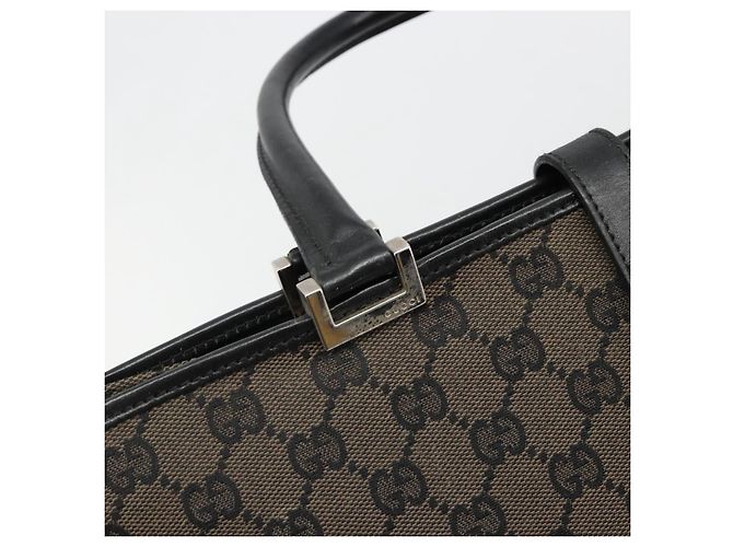 Borsa Tote GUCCI GG Canvas Jackie Dark Brown Silver 002 1064 3444 Auth 187330 - vista 15