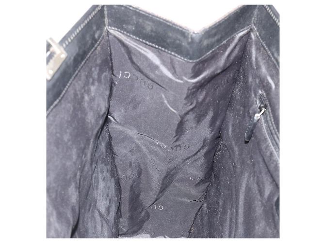 Borsa Tote GUCCI GG Canvas Jackie Dark Brown Silver 002 1064 3444 Auth 187330 - vista 19