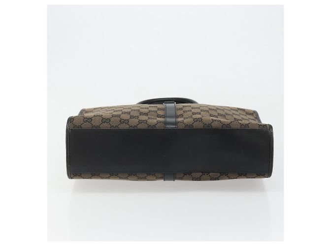 Borsa Tote GUCCI GG Canvas Jackie Dark Brown Silver 002 1064 3444 Auth 187330 - vista 9