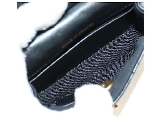 CHANEL Matelasse Chain Shoulder Pouch Lamb Skin 2way Black CC Auth 185439SAM Nero D'oro - vista 21