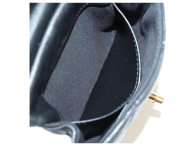 CHANEL Matelasse Chain Shoulder Pouch Lamb Skin 2way Black CC Auth 185439SAM Nero D'oro - vista 24