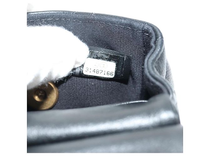 CHANEL Matelasse Chain Shoulder Pouch Lamb Skin 2way Black CC Auth 185439SAM Nero D'oro - vista 25