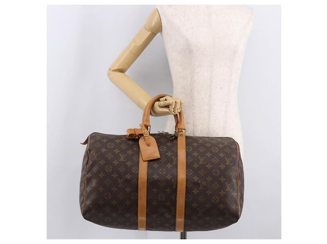 LOUIS VUITTON Borsa Boston Monogram Keepall 45 M41428 LV Auth 187805A Monogramma - vista 23