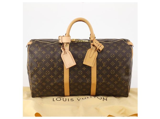 LOUIS VUITTON Borsa Boston Monogram Keepall 50 M41426 LV Auth 185599SAM Monogramma - vista 12