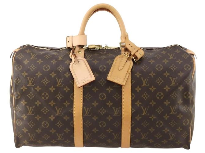 LOUIS VUITTON Borsa Boston Monogram Keepall 50 M41426 LV Auth 185599SAM Monogramma - vista 13