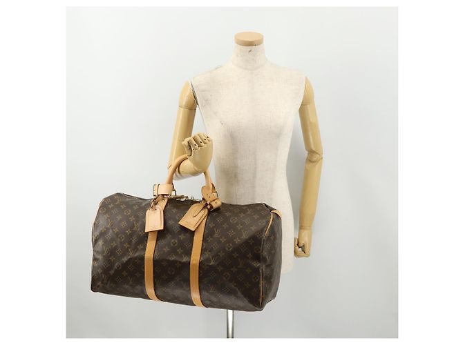 LOUIS VUITTON Borsa Boston Monogram Keepall 50 M41426 LV Auth 185599SAM Monogramma - vista 24
