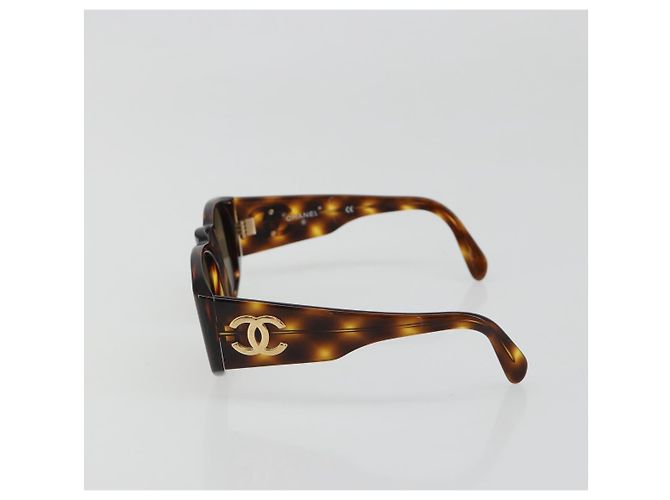 CHANEL COCO Sonnenbrille aus Kunststoff Braun CC Auth 186283 - Ansicht 4