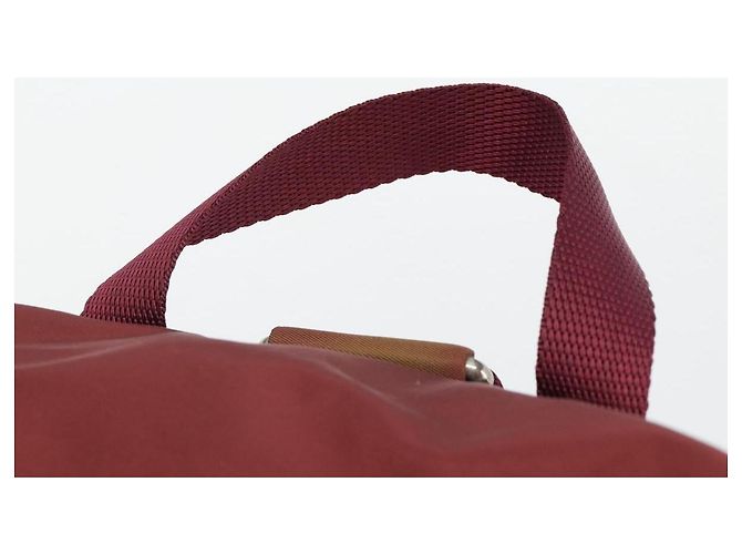 Mochila PRADA Nylon Rojo Plata Auth ti3983A Roja - vista 14