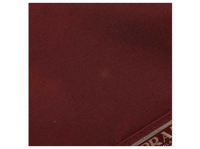 Mochila PRADA Nylon Rojo Plata Auth ti3983A Roja - vista 9